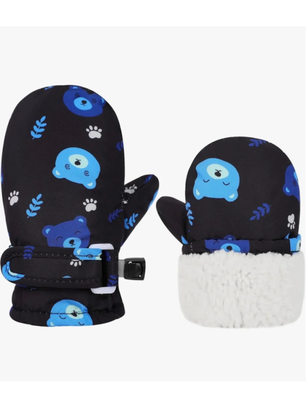 NEW Toddler Baby Mittens Winter Warm Lined Fleece Gloves Waterproof Snow 6-24 M